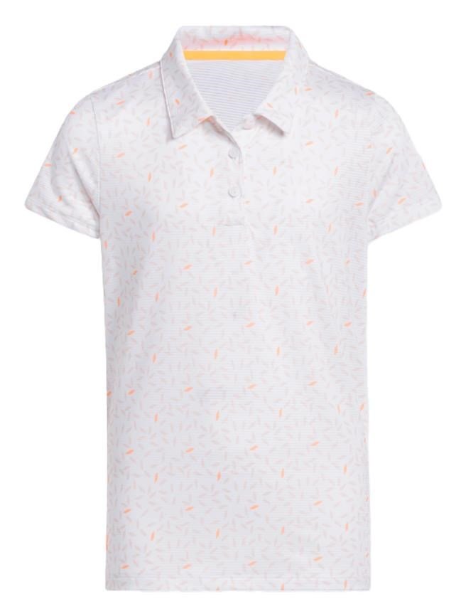 Adidas Print junior polo, blanc