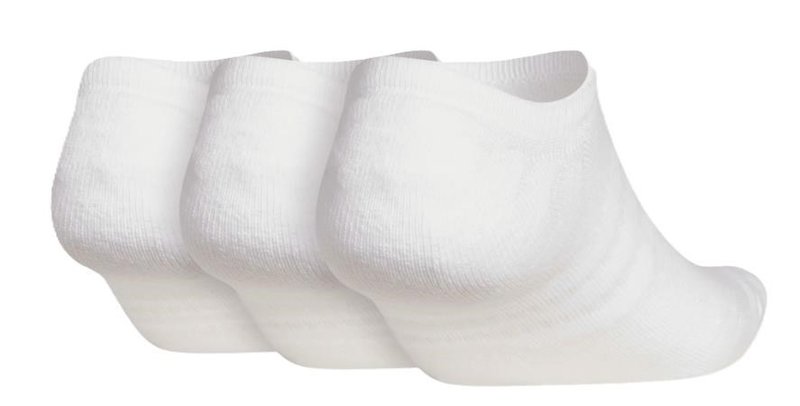 Adidas No Show chaussettes homme (3 paires), blanc