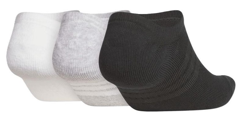 Adidas Performance No Show chaussettes homme (3 paires), blanc/gris/noir