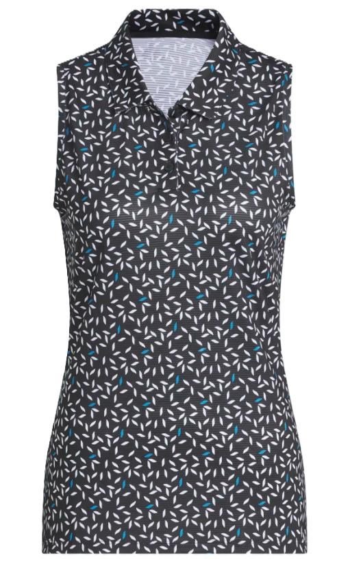 Adidas Ultimate365 All Over Print Sleeveless polo femme, noir