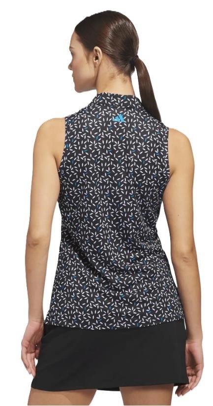 Adidas Ultimate365 All Over Print Sleeveless polo femme, noir