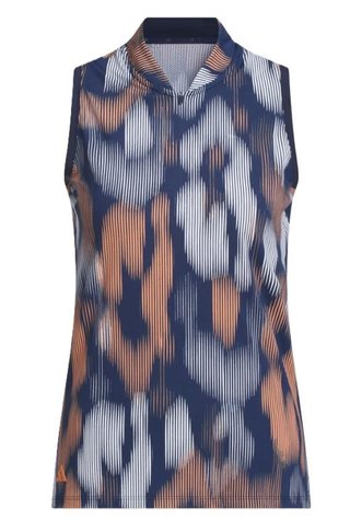 Adidas Ultimate 365 Ottoman Printed Sleeveless polo femme, marine