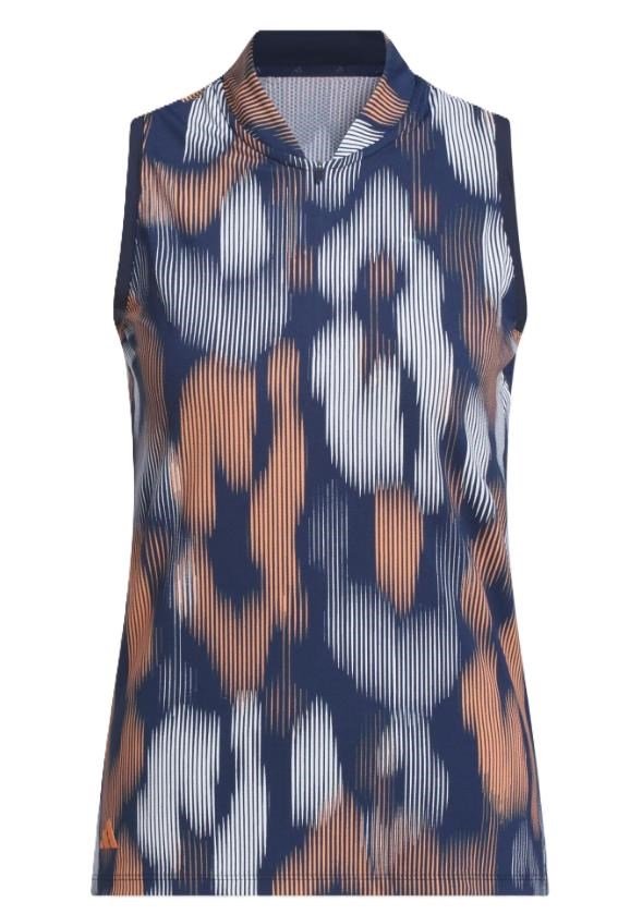 Adidas Ultimate 365 Ottoman Printed Sleeveless polo femme, marine