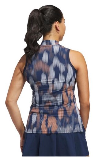 Adidas Ultimate 365 Ottoman Printed Sleeveless polo femme, marine