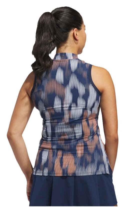 Adidas Ultimate 365 Ottoman Printed Sleeveless polo femme, marine