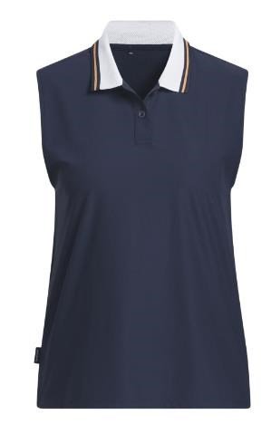 Adidas Beyond The Course Twistknit polo femme, navy/dusky orange