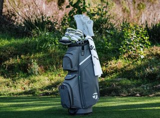 TaylorMade Cart Lite cart bag, noir/gris/rose fluo
