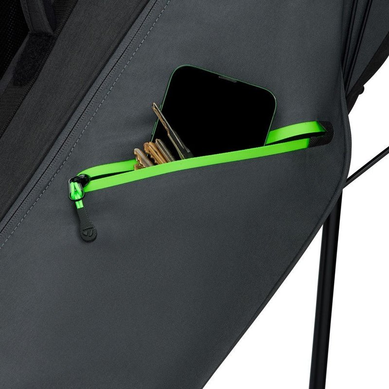 TaylorMade FlexTech Carry stand bag, gris/noir/vert néon