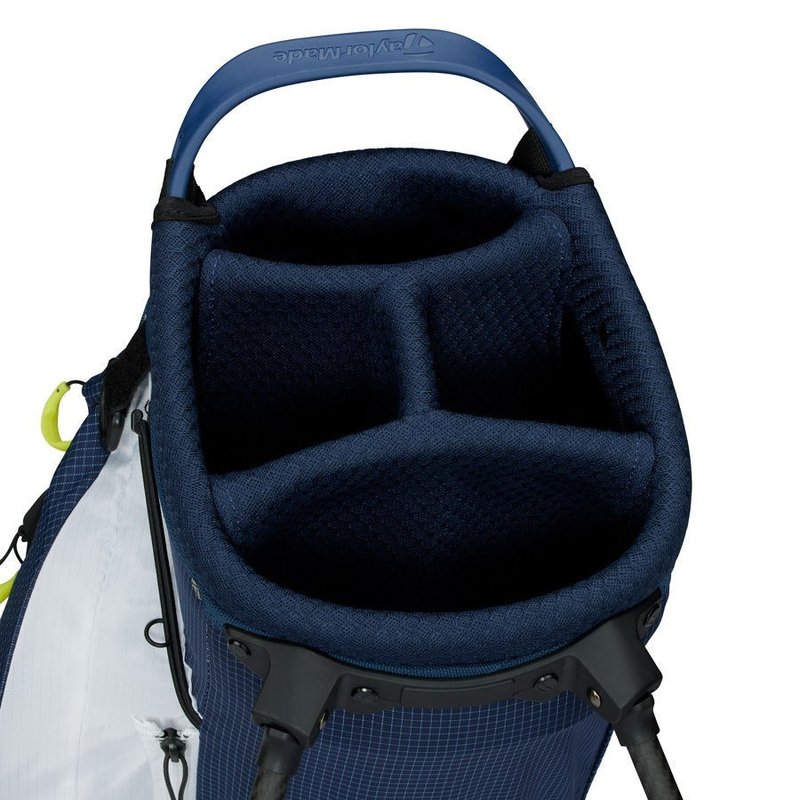 TaylorMade FlexTech Super Lite stand bag, navy/white/neon lime