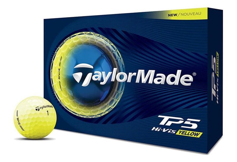 TaylorMade TP5 2026 balles de golf, jaunes