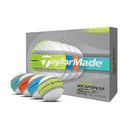 TaylorMade Tour Response Stripe 2026 balles de golf (12 balles), neon multi