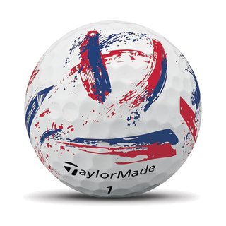 TaylorMade SpeedSoft Ink balles de golf, bleu/rouge