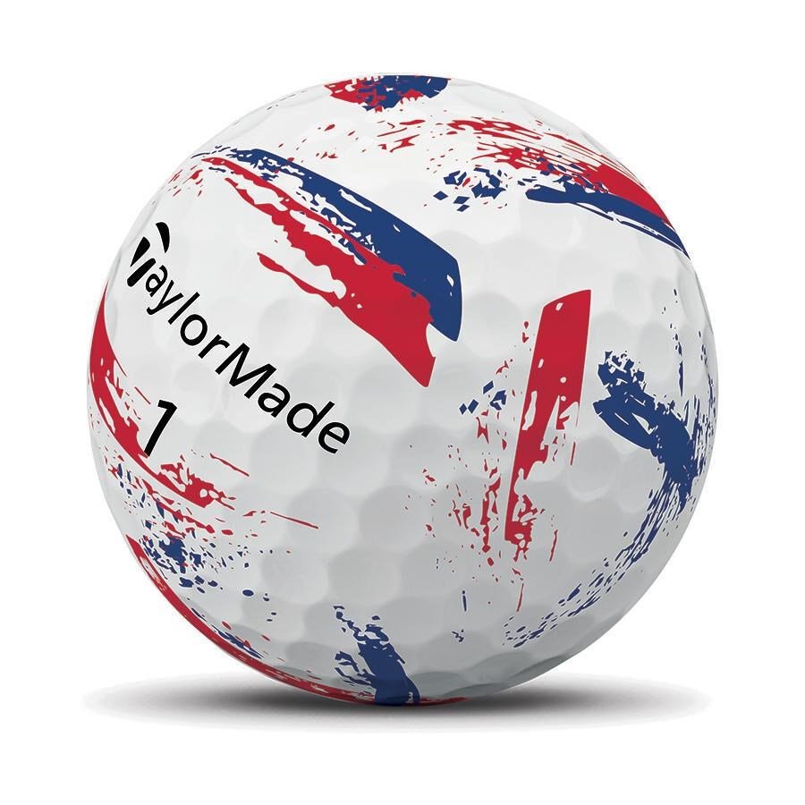 TaylorMade SpeedSoft Ink balles de golf, bleu/rouge
