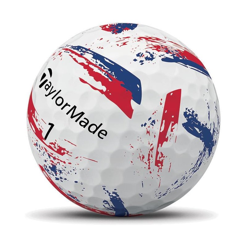TaylorMade SpeedSoft Ink balles de golf, bleu/rouge