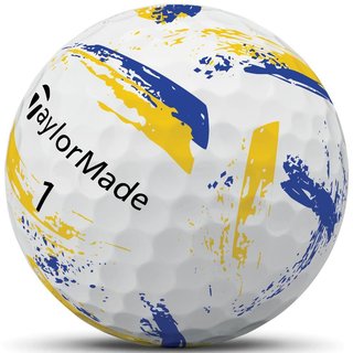 TaylorMade SpeedSoft Ink balles de golf, jaune/bleu