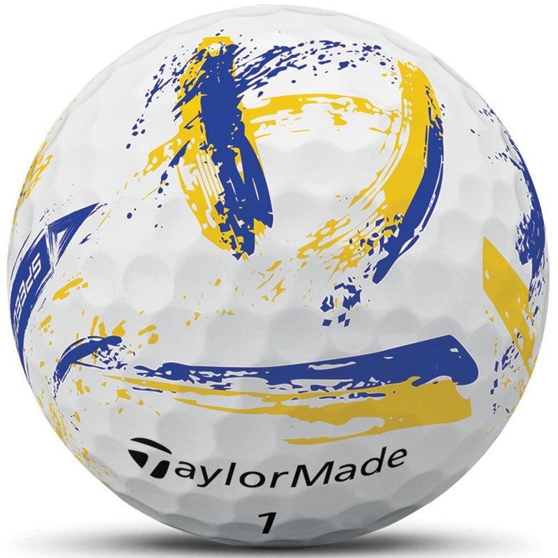 TaylorMade SpeedSoft Ink balles de golf, jaune/bleu