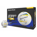 TaylorMade SpeedSoft Ink balles de golf, jaune/bleu