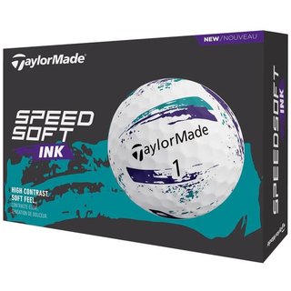 TaylorMade SpeedSoft Ink balles de golf, violet/sarcelle