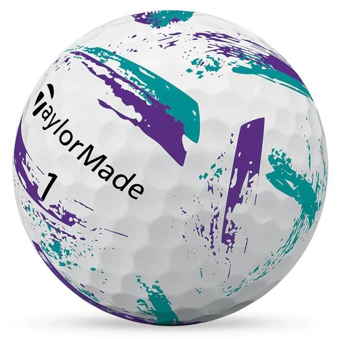 TaylorMade SpeedSoft Ink balles de golf, violet/sarcelle