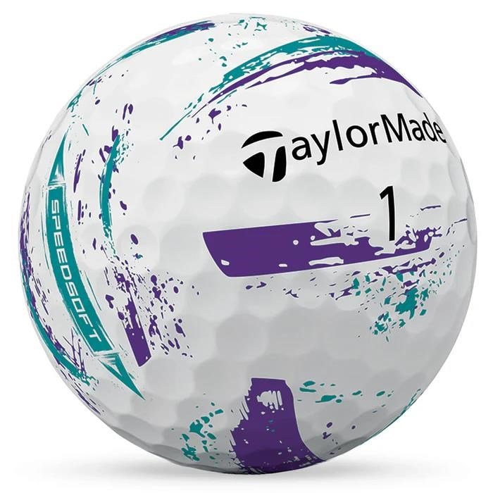 TaylorMade SpeedSoft Ink balles de golf, violet/sarcelle