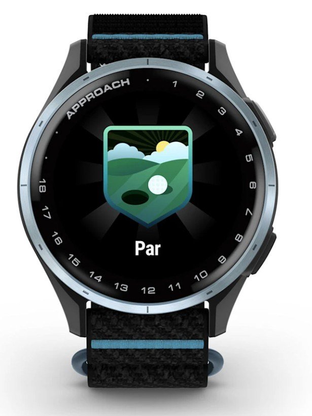 Garmin Approach J1 montre GPS junior, noir/azure aluminium