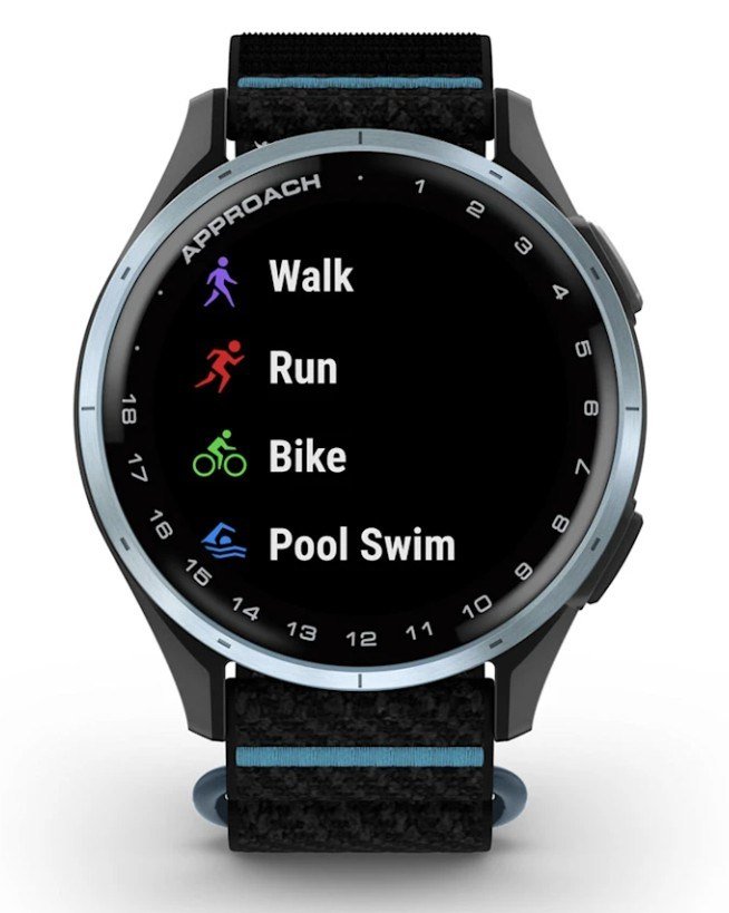 Garmin Approach J1 montre GPS junior, noir/azure aluminium