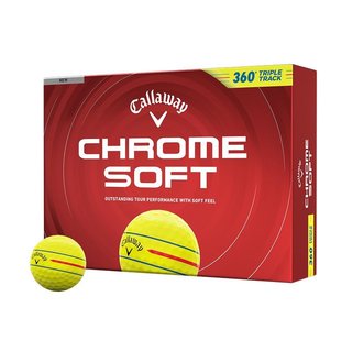 Callaway Chrome Soft 26 360 Triple Track balles de golf, jaunes