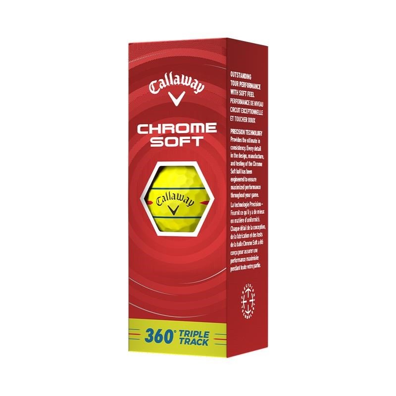 Callaway Chrome Soft 26 360 Triple Track balles de golf, jaunes