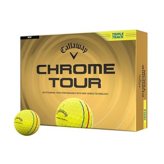 Callaway Chrome Tour Triple Track balles de golf 2026 (12 balles), jaunes