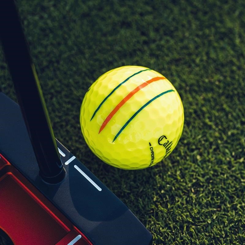 Callaway Chrome Tour Triple Track balles de golf 2026 (12 balles), jaunes
