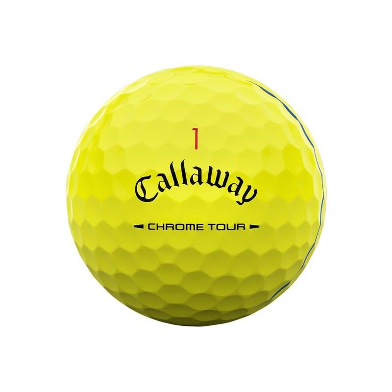 Callaway Chrome Tour Triple Track balles de golf 2026 (12 balles), jaunes