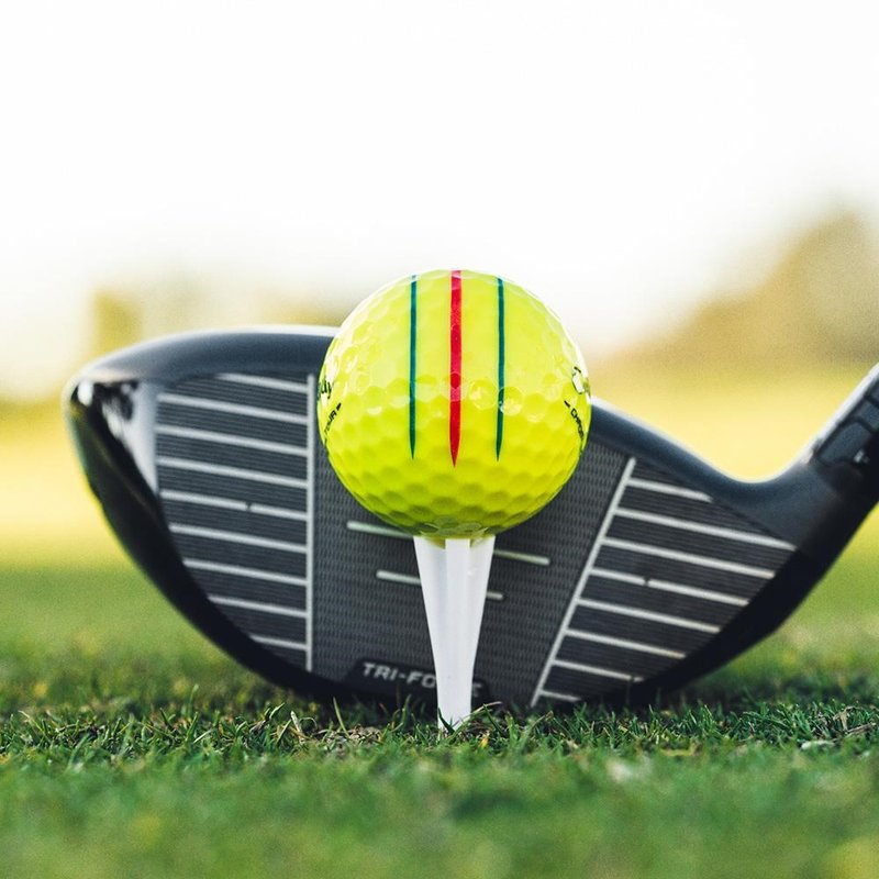 Callaway Chrome Tour Triple Track balles de golf 2026 (12 balles), jaunes
