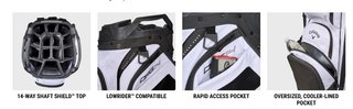 Callaway ORG 14 HD cart bag, rouge/blanc/marine