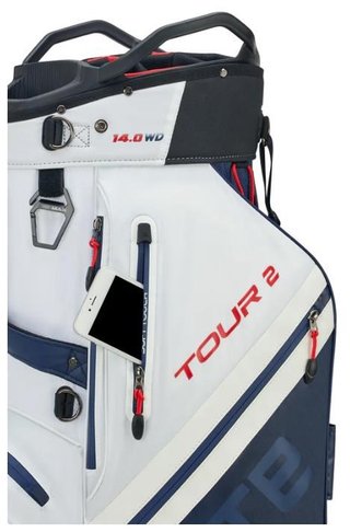 Big Max Dri Lite Tour 2 cart bag, rouge/blanc/marine