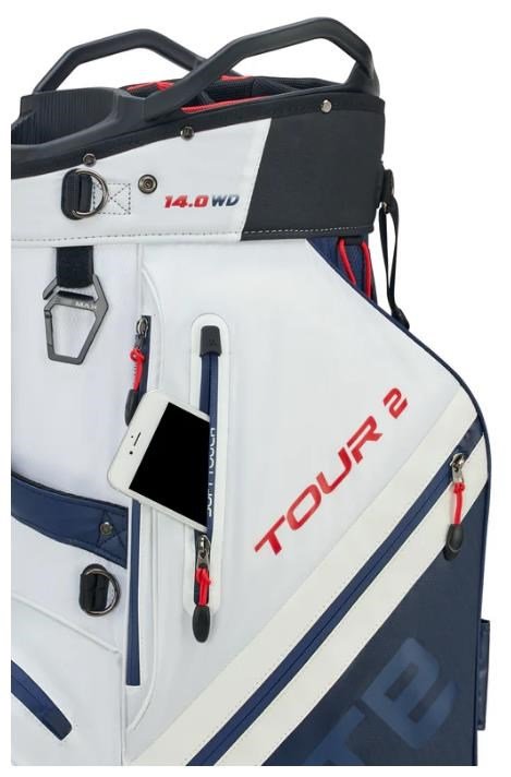 Big Max Dri Lite Tour 2 cart bag, rouge/blanc/marine