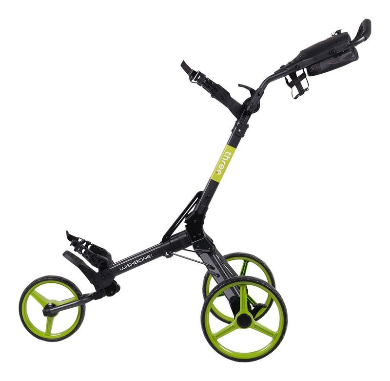 Wishbone Cube Three chariot manuel, noir/citron vert