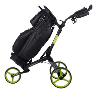 Wishbone Cube Three chariot manuel, noir/citron vert