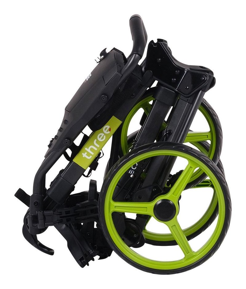 Wishbone Cube Three chariot manuel, noir/citron vert