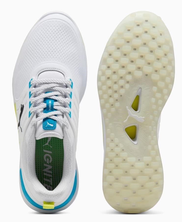 Puma Ignite Elevate 2 chaussures de golf homme, blanc/bleu