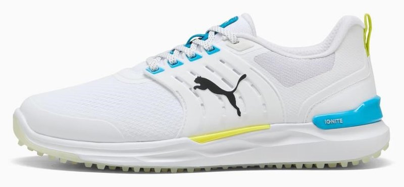 Puma Ignite Elevate 2 chaussures de golf homme, blanc/bleu