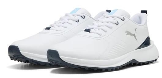 Puma Fusion Grip 6 Evo chaussures de golf homme, blanc/argent