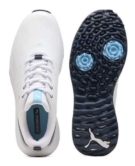 Puma Fusion Grip 6 Evo chaussures de golf homme, blanc/argent