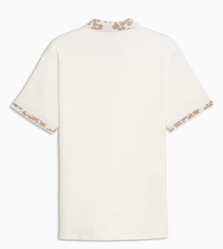 Puma Modalon Floral Rib polo homme, warm white/ice coffee