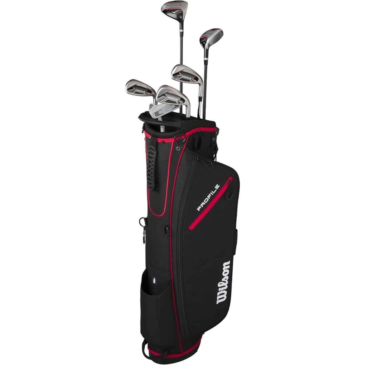 Wilson Profile set de golf homme demi-série (graphite), MLH + sac trépied