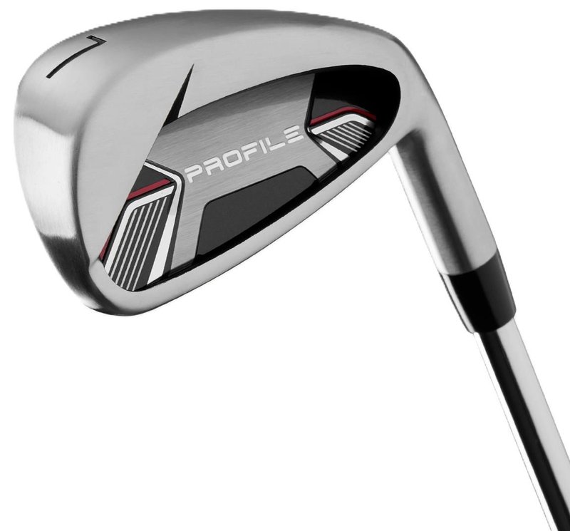 Wilson Profile set de golf homme (acier), MLH + sac trépied, noir/rouge/argent