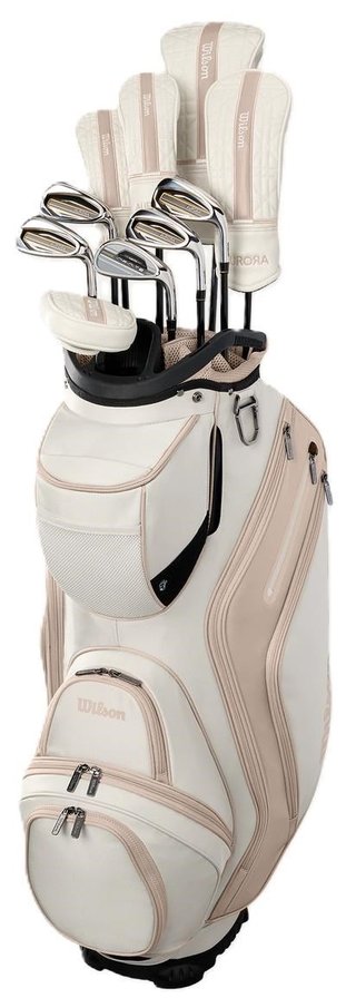Wilson Aurora série de golf femmes (graphite), main gauche + sac chariot
