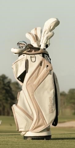 Wilson Aurora série de golf femmes (graphite), main gauche + sac chariot