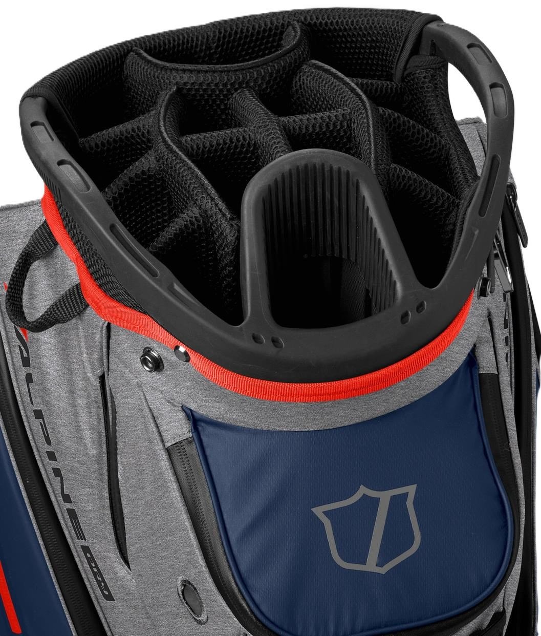 Wilson Alpine Dry cart bag, gris/marine/rouge