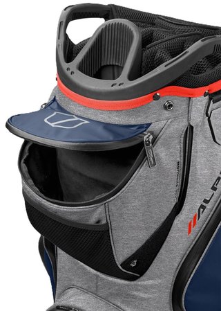 Wilson Alpine Dry cart bag, gris/marine/rouge