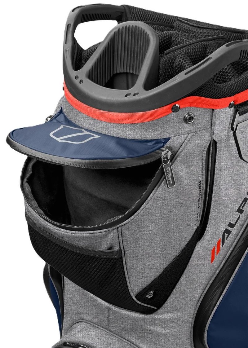 Wilson Alpine Dry cart bag, gris/marine/rouge